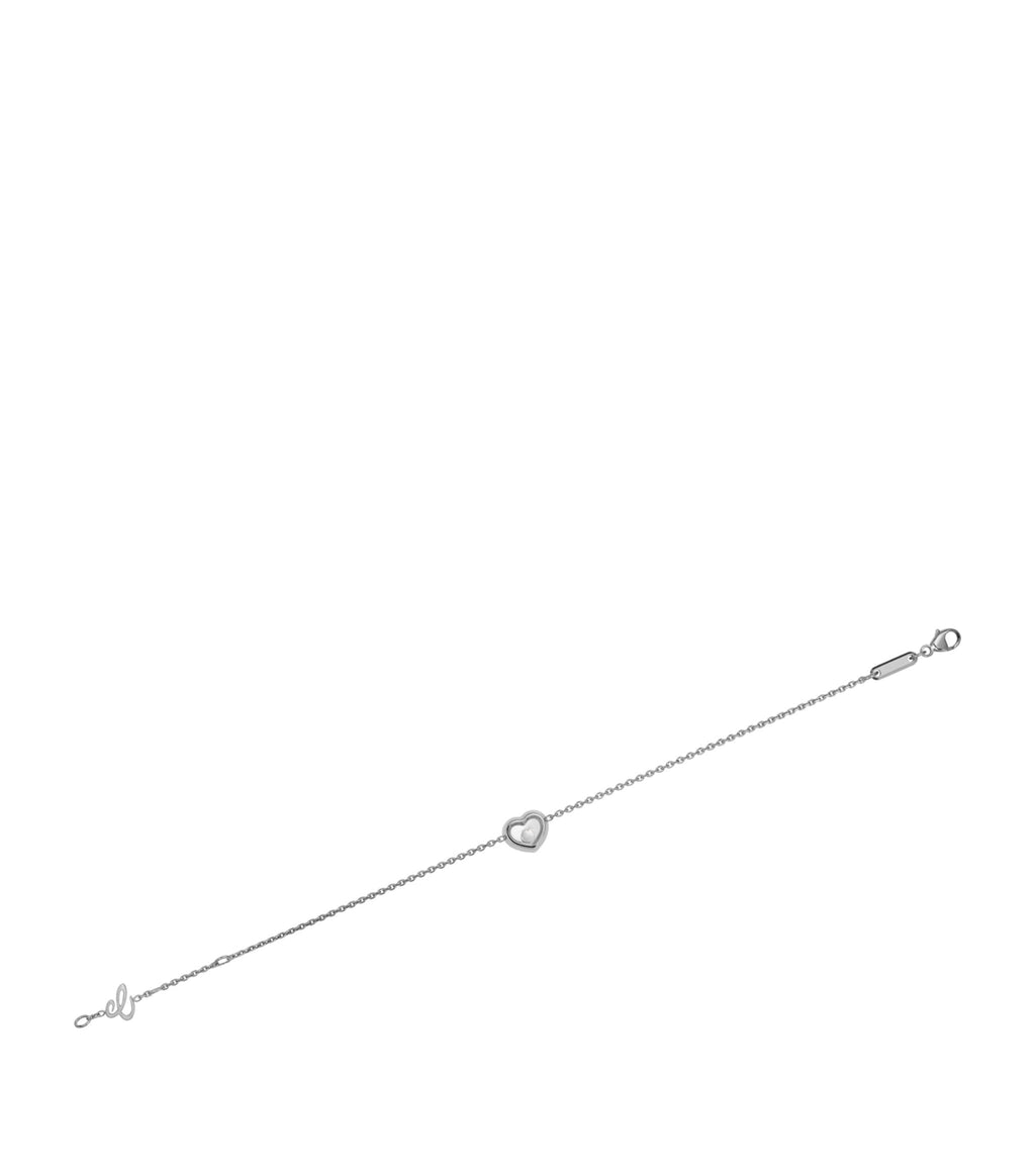 CHOPARD HAPPY HEART BRACELET SILVER 1 DIAMOND