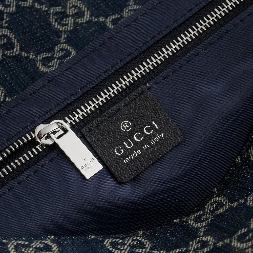 GUCCI GG Madison Denim Shoulder Bag