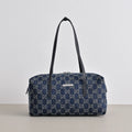 GUCCI GG Melrose Blue Denim Boston Bag