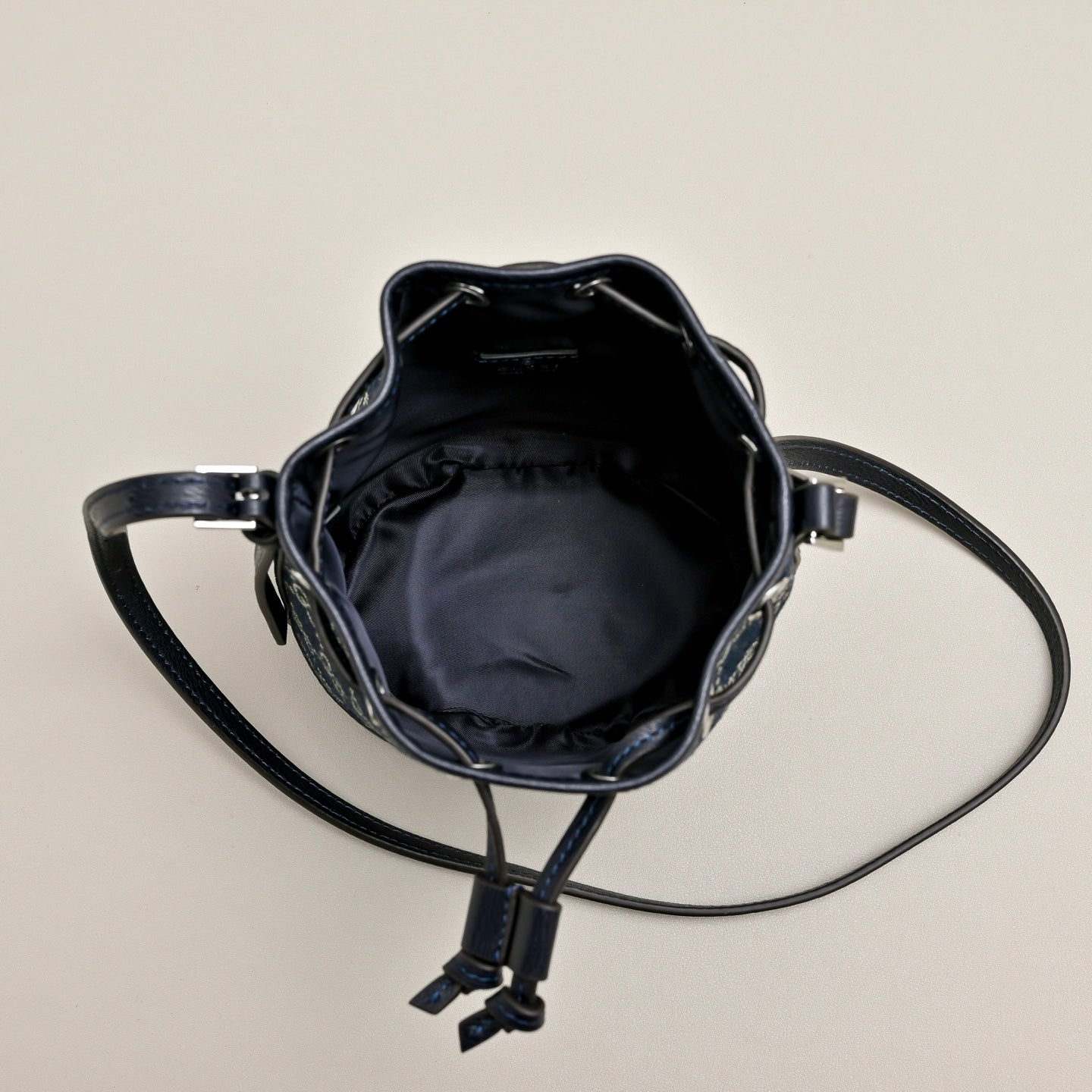 GUCCI Generation GG Denim Bucket Bag