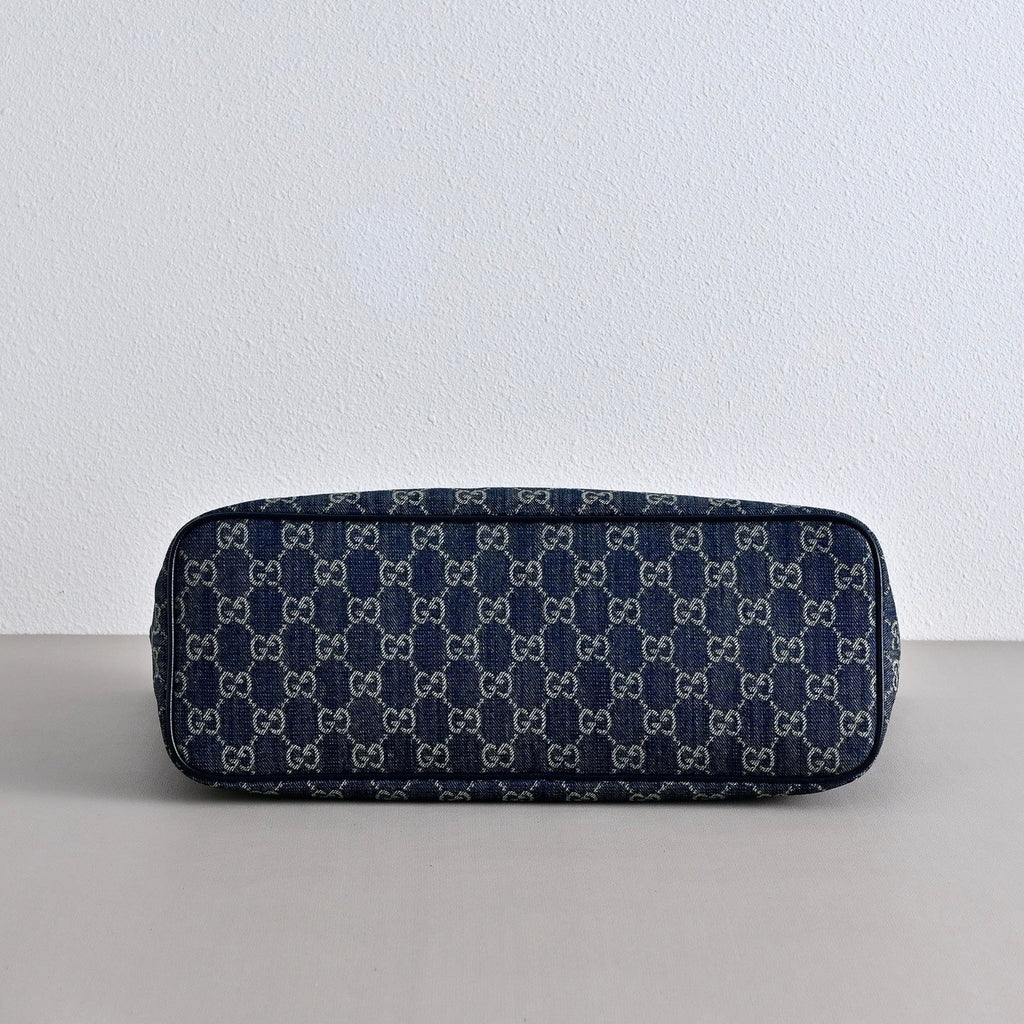 GUCCI Generation Gucci GG Denim Tote Bag Large