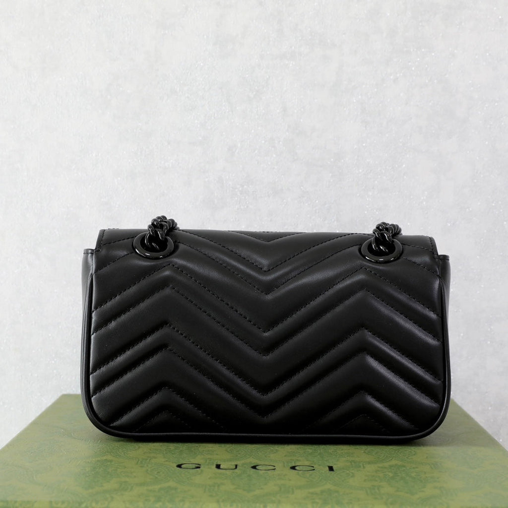 Gucci GG Marmont Black Matelassé Shoulder Bag
