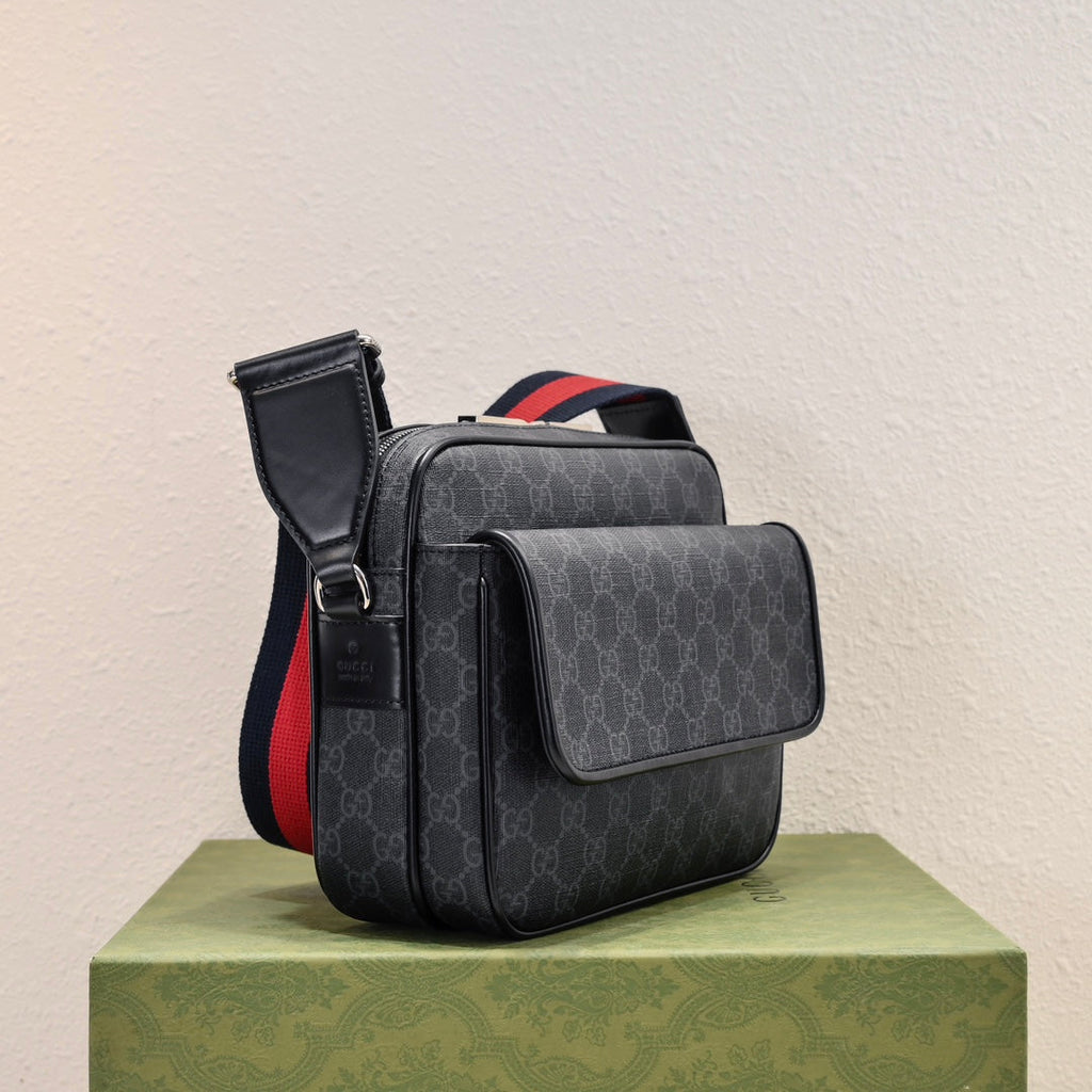 Gucci GG Supreme Black Men's Crossbody Bag