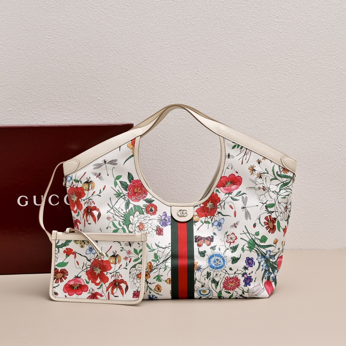 Gucci GG Giglio Floral Tote Bag