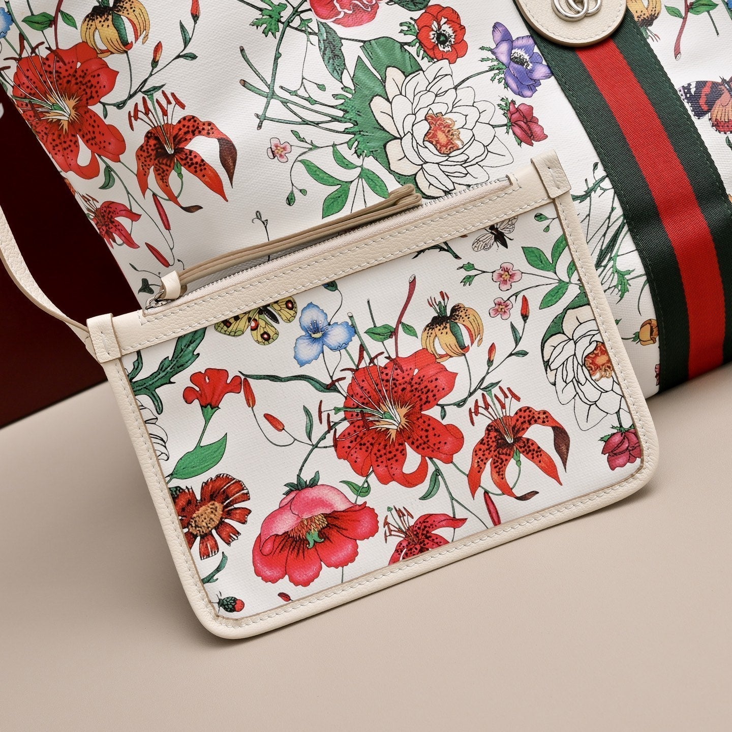 Gucci GG Giglio Floral Tote Bag