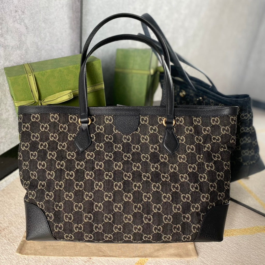 Gucci Black Denim Shopping Bag – 631685