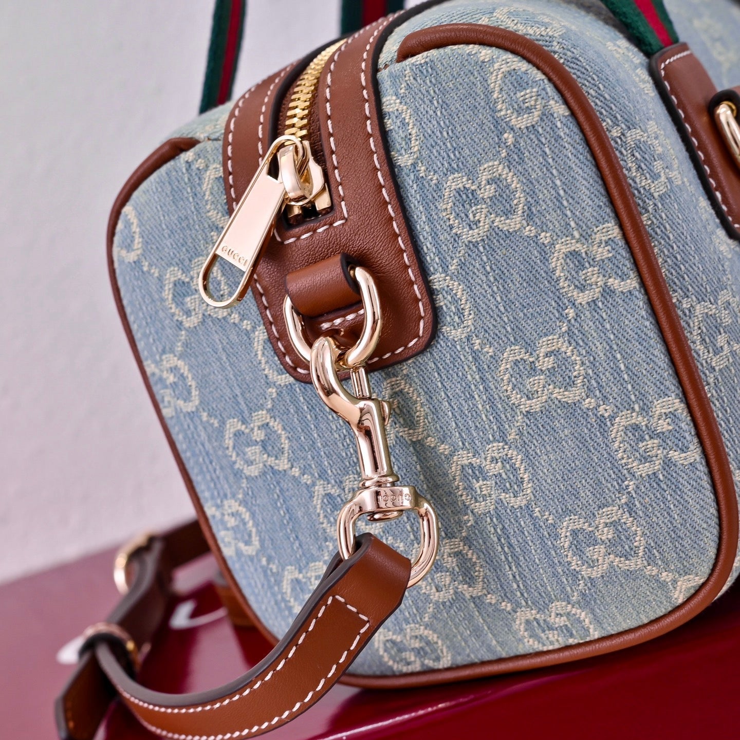 Gucci Ophidia Denim Web Pillow Bag – 859975